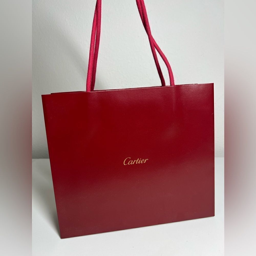 Cartier Paper Shopping Bag 10” x  9” x  3,5”